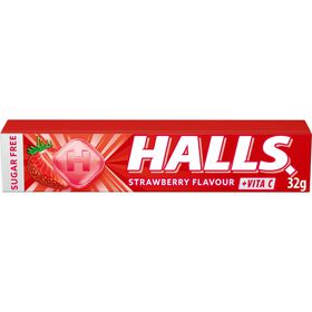 Rebuçados De Morango Halls 32 gr