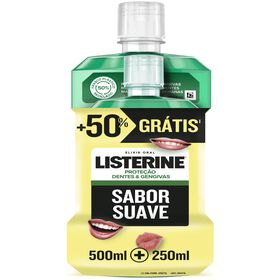 Elixir Bucal Suave Dentes&Gengivas Listerine 500 + 250 ml