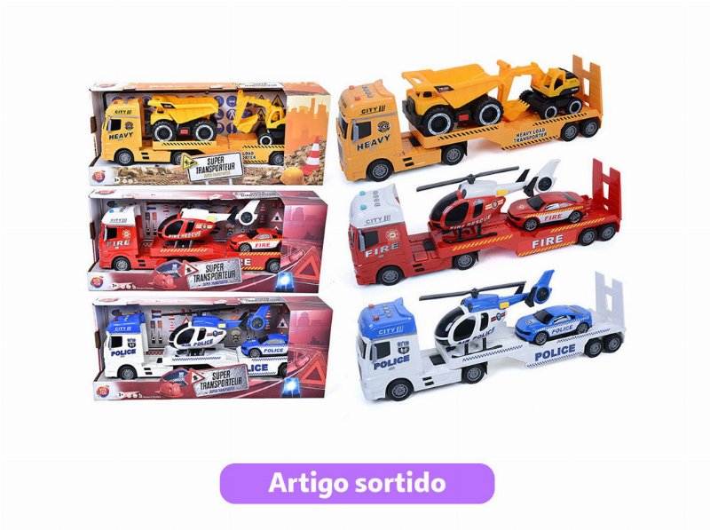 Camião Com Reboque One Two Fun 1/12 Com Luz E Som Modelos Sortidos