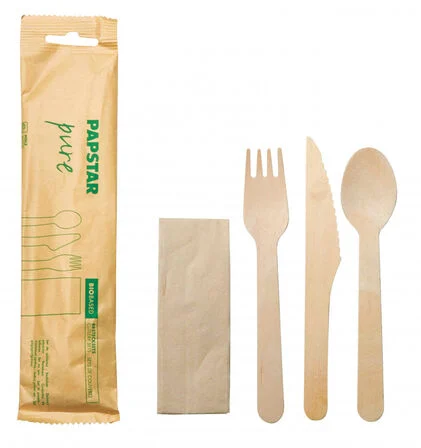Kit De Talheres Madeira Papstar 1Un