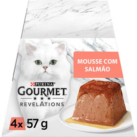 Comida Húmida Para Gato Adulto Revelations Mousse Salmão Terrina Purina Gourmet Revelations 4 X 57 g