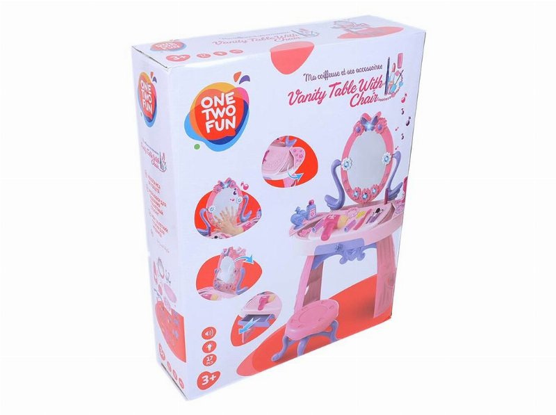 Toucador One Two Fun Com Cadeira Luz E Som