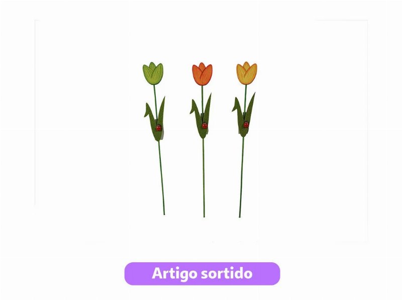 Tulipa Em Bamboo Gardenstar Stick Alt 30Cm Cores Sortidas