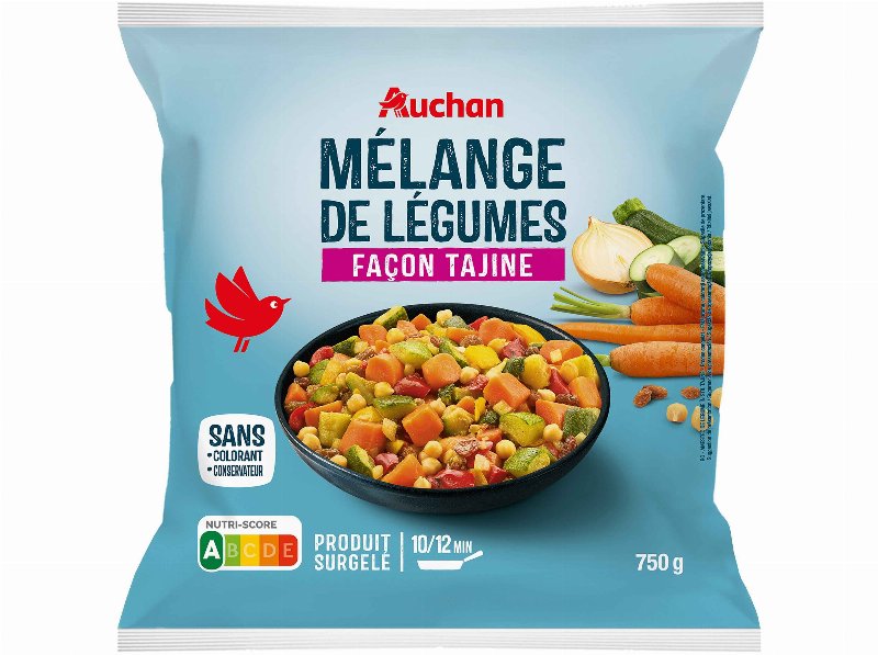 Mistura De Legumes Auchan Para Tajine Cozinhada 750 g