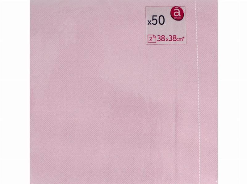Guardanapos Folha Dupla Actuel Rosa 38X38Cm 50 Unidades