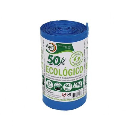 Sacos Do Lixo Fecho Fácil Eco 50 l Fapil 12Un