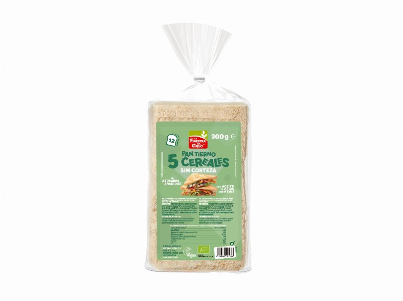 Pão De Forma La Finestra Sul Cielo 5 Cereais Sem Côdea Bio 300 g
