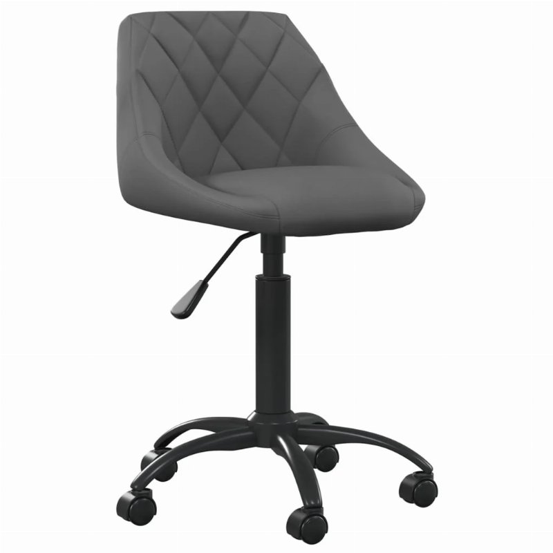 Hkh Cadeira De Escritório Em Veludo - Cinzento Escuro