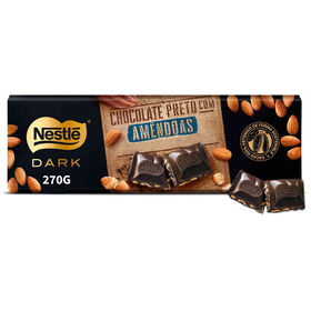 Tablete De Chocolate Negro Com Amêndoa Sem Glúten Nestlé 270 gr
