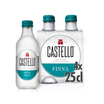 Água Com Gás Finna Pack 4 Castello 4x0.25L
