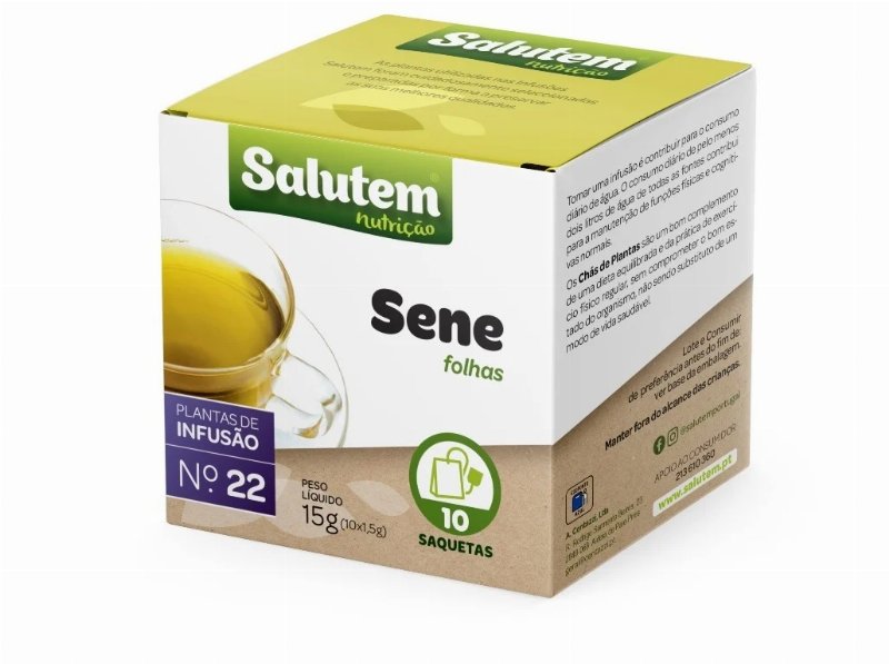 Chá Salutem Infusão Nº22 Sene Folhas 10 Saquetas