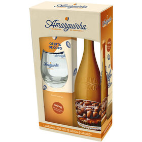 Licor Amarguinha Creme Tarte De Amêndoa E Caramelo Com Copo