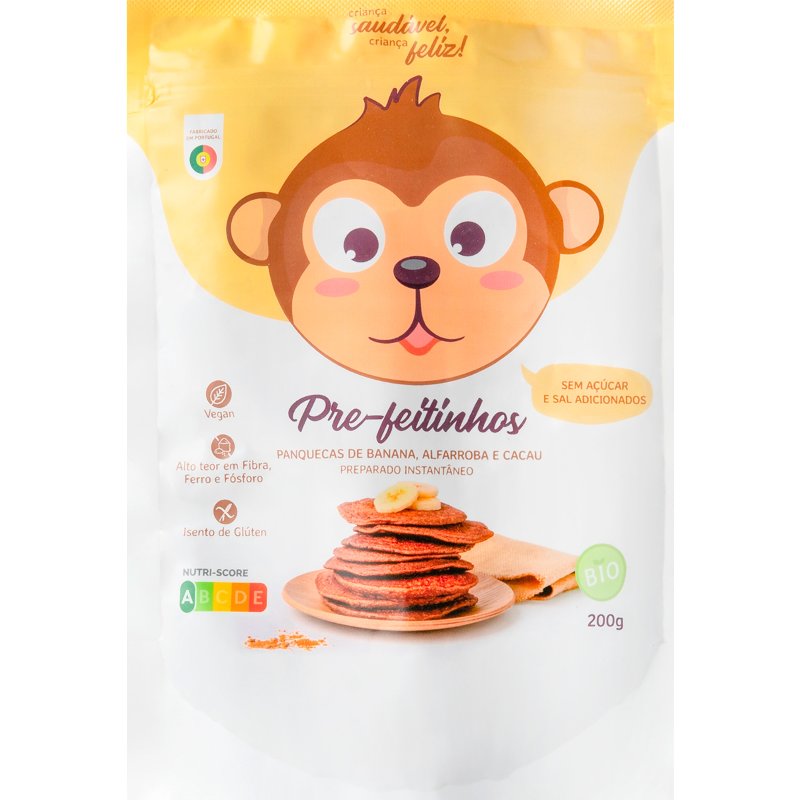 Preparado Para Panquecas Alfarroba, Banana E Cacau 200 g