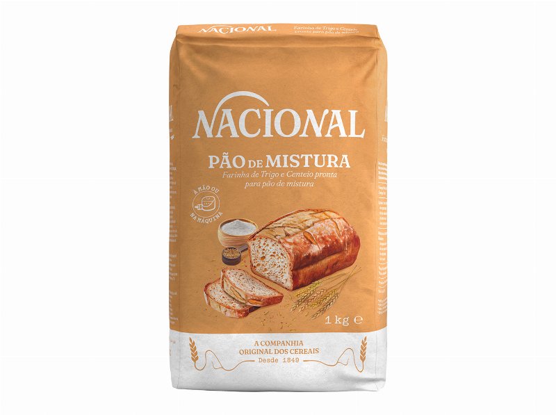 Farinha Nacional Preparada P/Pão Rústico 1 kg