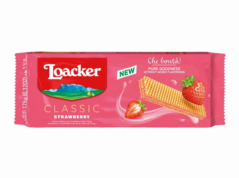 Bolachas Wafer Loacker Morango 175 g