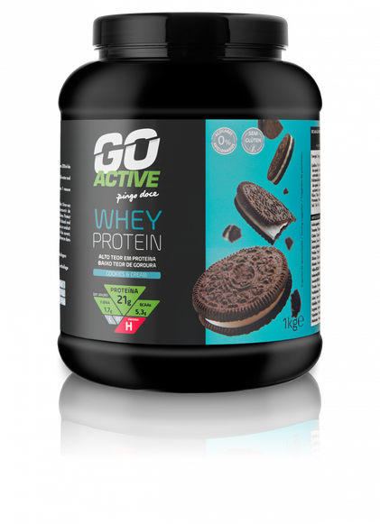 Proteína Whey Cookies & Cream Go Active 1Kg
