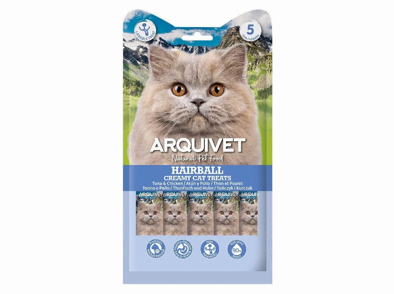 Snack Líquido Gato Arquivet Bolas De Pelo 5X14 g