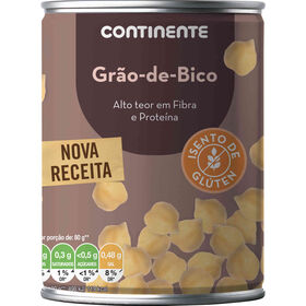 Grão De Bico Cozido Continente 420 gr (Peso Escorrido 260 gr)