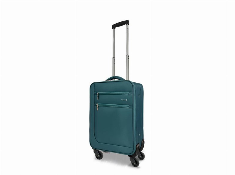 Mala De Cabine Flexível Airport Highway Verde Com 4 Rodas 55 X 34 X 18 Cm