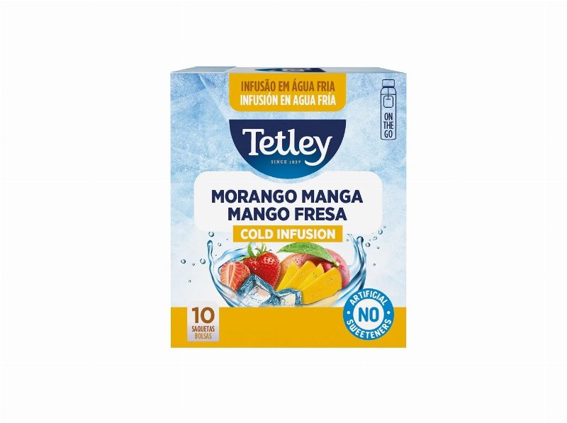 Infusão Tetley Cold Morango E Manga 10 Saquetas