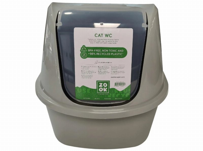 Wc Para Gato Zook Plástico Reciclado 51X38.9X38.7Cm