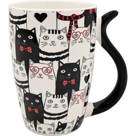 Caneca 390 ml All Over Gatos Kasa