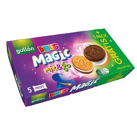 Bolachas Magic Dibus Mix & Go Com Recheio De Creme Gullón 208 gr (5 Un)