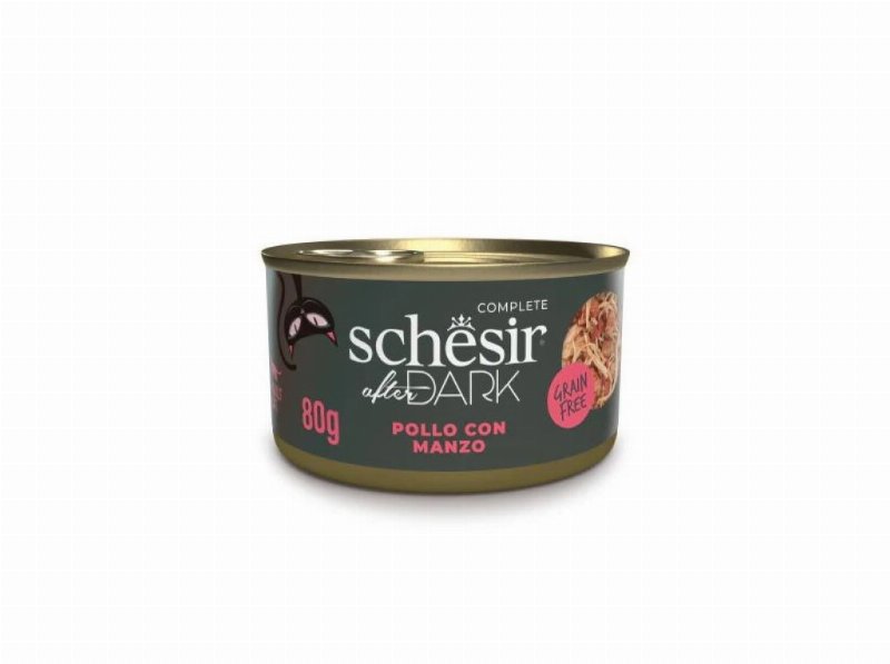 Comida Húmida Gato Schesir Dark Frango/Carne 80 g