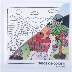 Pack Telas Para Pintura 30X30Cm (Vários Modelos) 4 Un