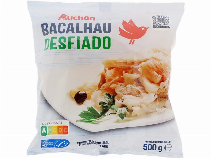 Bacalhau Demolhado Auchan Desfiado Msc 500 g