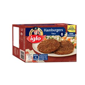 Hambúrgueres De Vaca Sem Glúten Capitão Iglo 640 gr (8 Un)