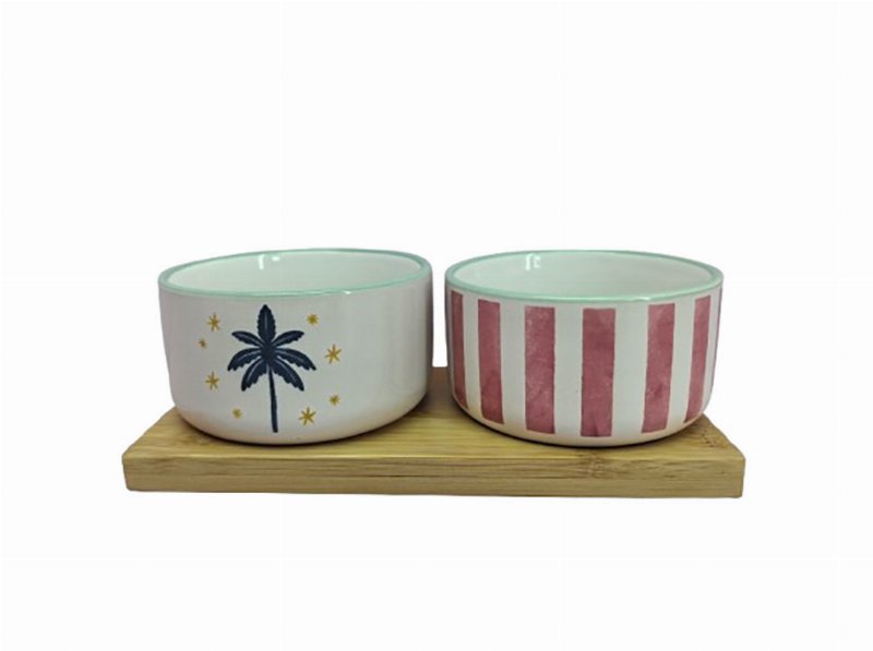 Conjunto 2 Taças Actuel Riscas Base Bamboo