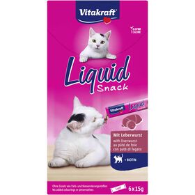 Snack Para Gato Líquido Paté De Fígado Vitakraft 6 X 15 g (90 g)