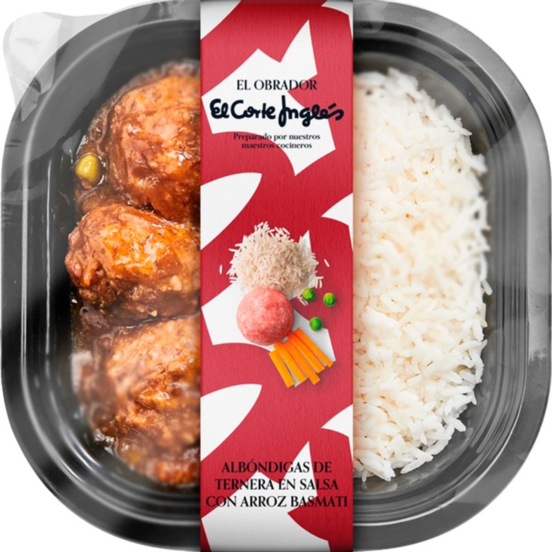 Almôndegas De Carne De Vaca Em Molho Com Arroz Basmati 300 g