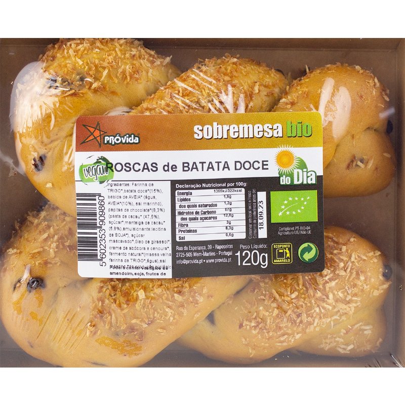 Roscas De Batata Doce Com Pepitas De Chocolate Bio 120 g