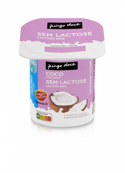 Iogurte Magro Coco Sem Lactose Pingo Doce 0.12Kg
