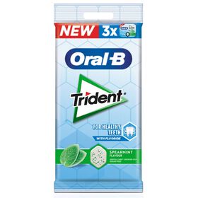 Pastilhas Elásticas Oral-B Spearmint Trident 51 gr (3 Un)