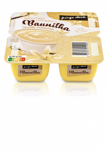 Sobremesa Láctea De Baunilha Pack 4 Pingo Doce 0.5Kg