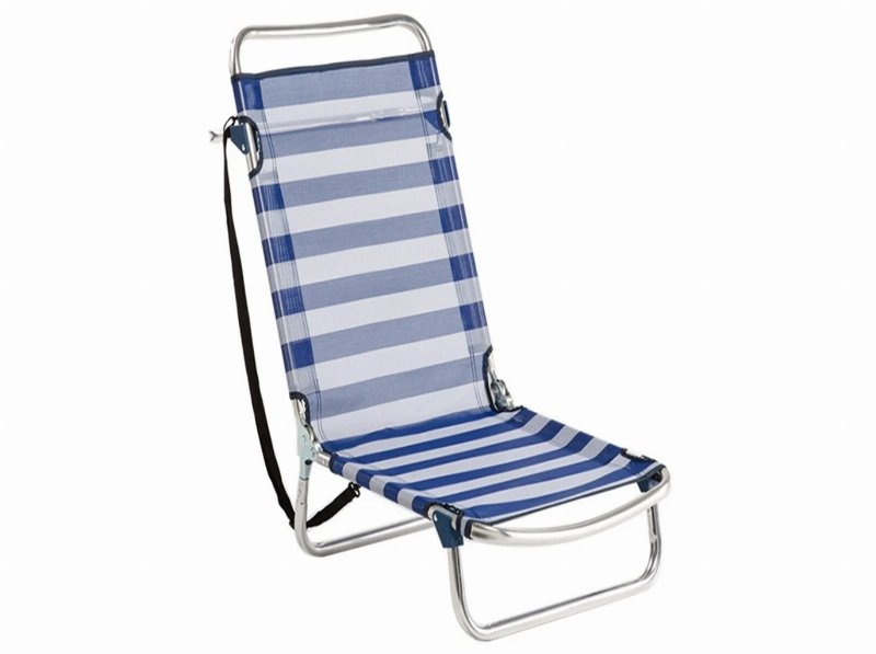 Cadeira Campo/Praia Alco 5 Posições Azul/Branco