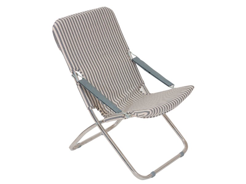 Cadeira Areia Fiji Saurium Riscas Cinzento 53X64X74Cm