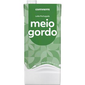 Leite Uht Meio Gordo Continente 1 Lt