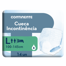 Cuecas Incontinência L Continente 14 Un