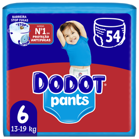 Fraldas Cueca Pants 13-19 kg T6 Dodot 54 Un