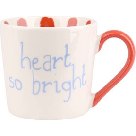 Caneca 370 ml Riscas Interiores Vermelhas Kasa