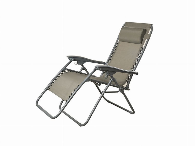 Cadeira Relax Gardenstar Multiposições Cinzento 158X65X108Cm