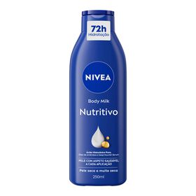 Creme Corpo Body Milk Hidratante Nutritivo Nivea 250 ml
