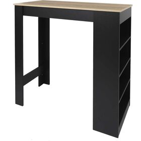 Mesa Alta Com Prateleira Preta