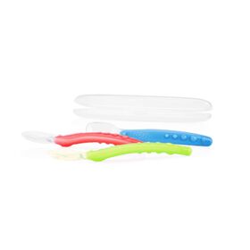 Colher De Silicone Com Caixa +3M (Várias Cores) Nuby