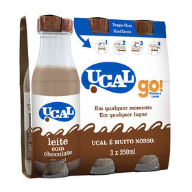 Leite Achocolatado Go! Ucal 3 X 250 ml