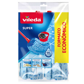 Recargas Esfregona Tiras Azuis Super Vileda